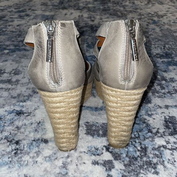Strappy Grey Calvin Klein Wedges - Picture 4 of 6